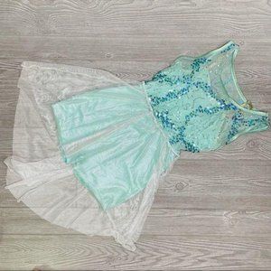 curtain call costumes dancewear frozen sequin glitter blue sm